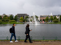 A view of Festplassen, in Bergen, Norway, on September 16, 2024. Bergen is the second-largest city in Norway, with a population of approxima...