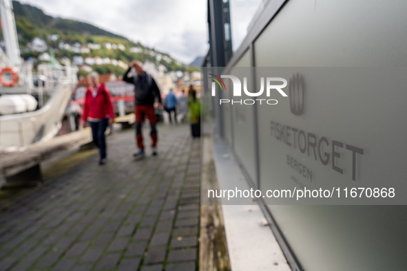 A view of the Fish market in Bergen, Norway, on September 16, 2024. Bergen is the second-largest city in Norway, with a population of approx...