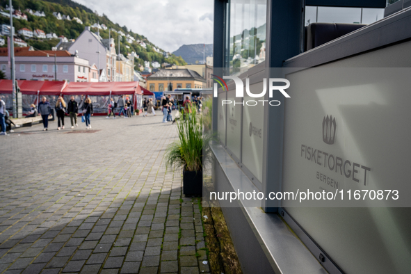 A view of the Fish market in Bergen, Norway, on September 16, 2024. Bergen is the second-largest city in Norway, with a population of approx...