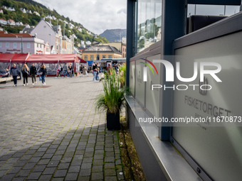 A view of the Fish market in Bergen, Norway, on September 16, 2024. Bergen is the second-largest city in Norway, with a population of approx...