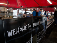 A view of the Fish market in Bergen, Norway, on September 16, 2024. Bergen is the second-largest city in Norway, with a population of approx...