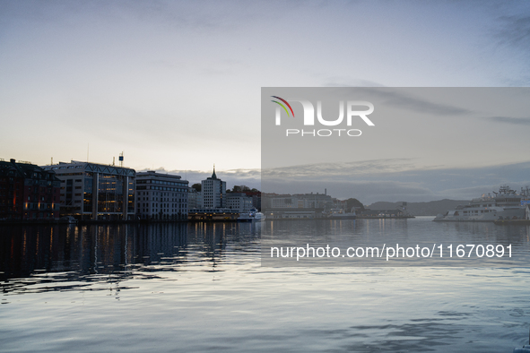 A general view of Bergen, Norway, on September 16, 2024. Bergen is the second-largest city in Norway, with a population of approximately 289...