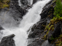 A view of Latefossen waterfall in Odda, Norway, on September 15, 2024. Latefossen, one of Norway's most famous waterfalls, is known for its...