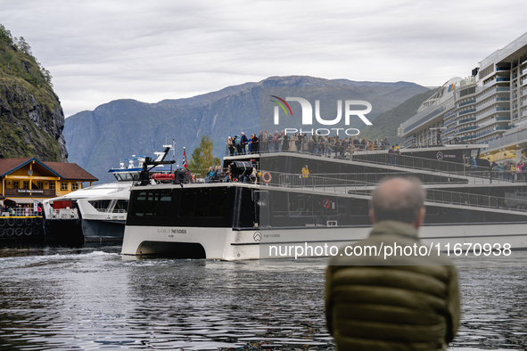 A view of Flam, Norway, on September 17, 2024.  