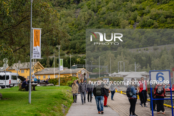 A view of Flam, Norway, on September 17, 2024.  