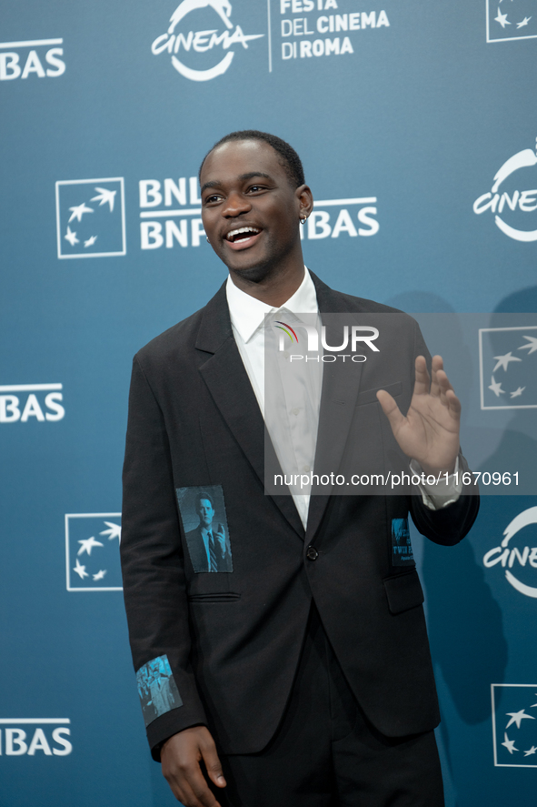 Ethan Herisse attends the ''Nickel Boys'' photocall at Auditorium Parco Della Musica in Rome, Italy, on October 16, 2024. 