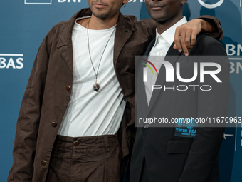 Brandon Wilson and Ethan Herisse attend the ''Nickel Boys'' photocall at Auditorium Parco Della Musica in Rome, Italy, on October 16, 2024....