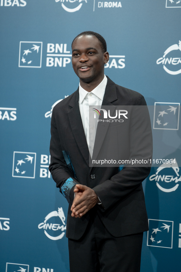 Ethan Herisse attends the ''Nickel Boys'' photocall at Auditorium Parco Della Musica in Rome, Italy, on October 16, 2024. 