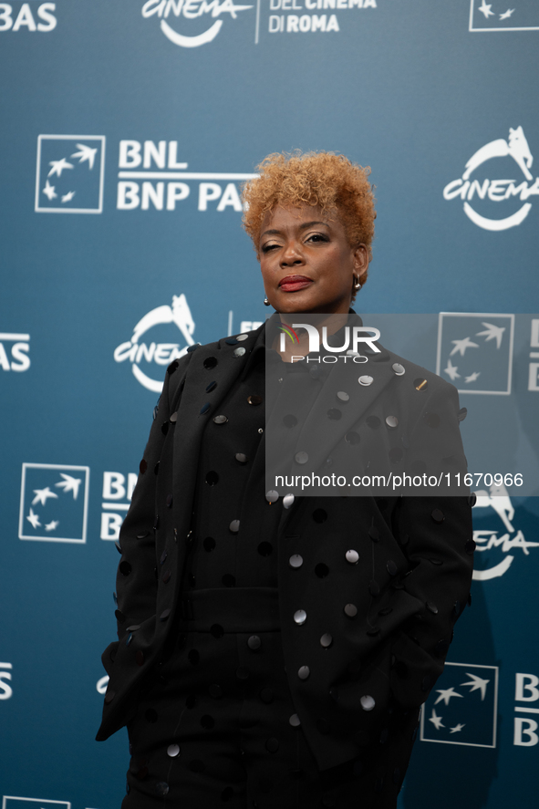 Aunjanue Ellis-Taylor attends the ''Nickel Boys'' photocall at Auditorium Parco Della Musica in Rome, Italy, on October 16, 2024. 