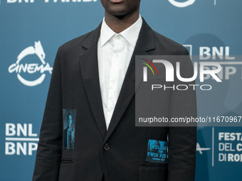 Ethan Herisse attends the ''Nickel Boys'' photocall at Auditorium Parco Della Musica in Rome, Italy, on October 16, 2024. (