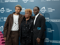 Brandon Wilson, Aunjanue Ellis-Taylor, and Ethan Herisse attend the ''Nickel Boys'' photocall at Auditorium Parco Della Musica in Rome, Ital...