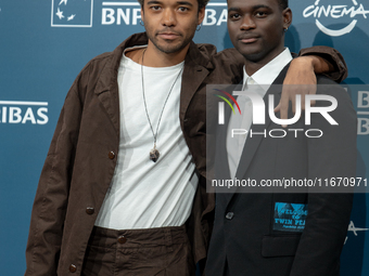 Brandon Wilson and Ethan Herisse attend the ''Nickel Boys'' photocall at Auditorium Parco Della Musica in Rome, Italy, on October 16, 2024....