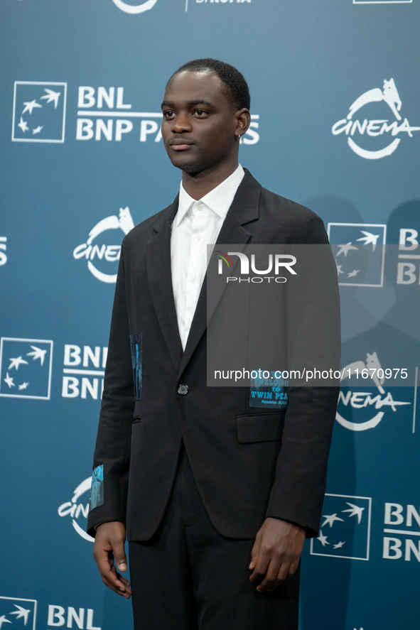 Ethan Herisse attends the ''Nickel Boys'' photocall at Auditorium Parco Della Musica in Rome, Italy, on October 16, 2024. 