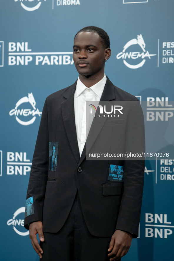 Ethan Herisse attends the ''Nickel Boys'' photocall at Auditorium Parco Della Musica in Rome, Italy, on October 16, 2024. 