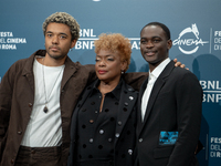 Brandon Wilson, Aunjanue Ellis-Taylor, and Ethan Herisse attend the ''Nickel Boys'' photocall at Auditorium Parco Della Musica in Rome, Ital...