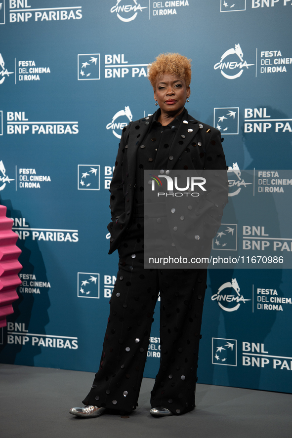 Aunjanue Ellis-Taylor attends the ''Nickel Boys'' photocall at Auditorium Parco Della Musica in Rome, Italy, on October 16, 2024. 