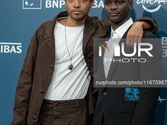 Brandon Wilson and Ethan Herisse attend the ''Nickel Boys'' photocall at Auditorium Parco Della Musica in Rome, Italy, on October 16, 2024....