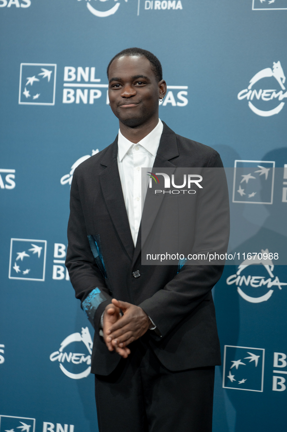 Ethan Herisse attends the ''Nickel Boys'' photocall at Auditorium Parco Della Musica in Rome, Italy, on October 16, 2024. 