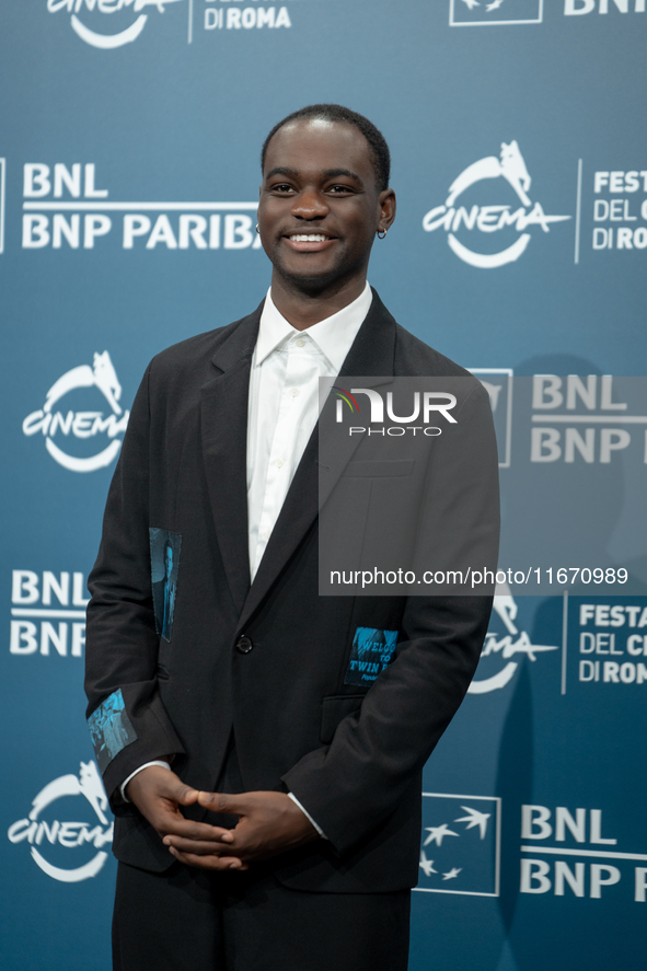 Ethan Herisse attends the ''Nickel Boys'' photocall at Auditorium Parco Della Musica in Rome, Italy, on October 16, 2024. 