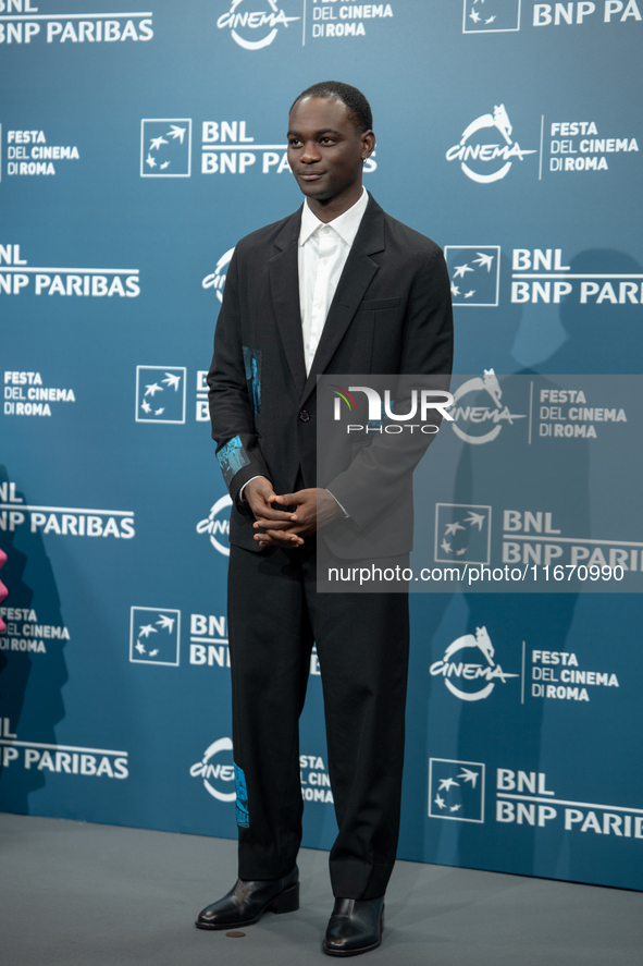 Ethan Herisse attends the ''Nickel Boys'' photocall at Auditorium Parco Della Musica in Rome, Italy, on October 16, 2024. 