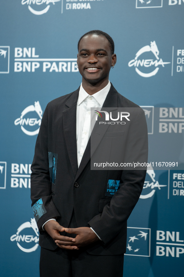 Ethan Herisse attends the ''Nickel Boys'' photocall at Auditorium Parco Della Musica in Rome, Italy, on October 16, 2024. 