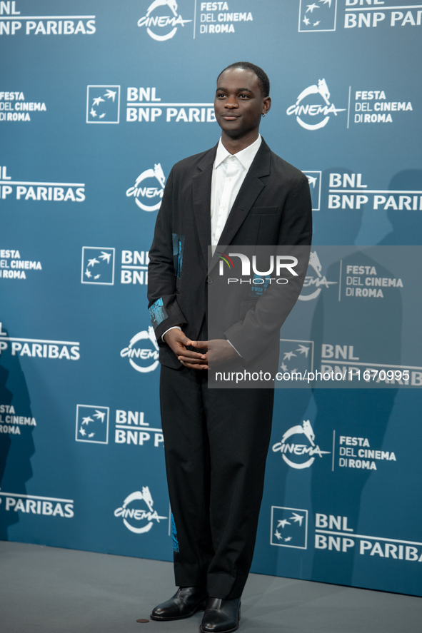 Ethan Herisse attends the ''Nickel Boys'' photocall at Auditorium Parco Della Musica in Rome, Italy, on October 16, 2024. 