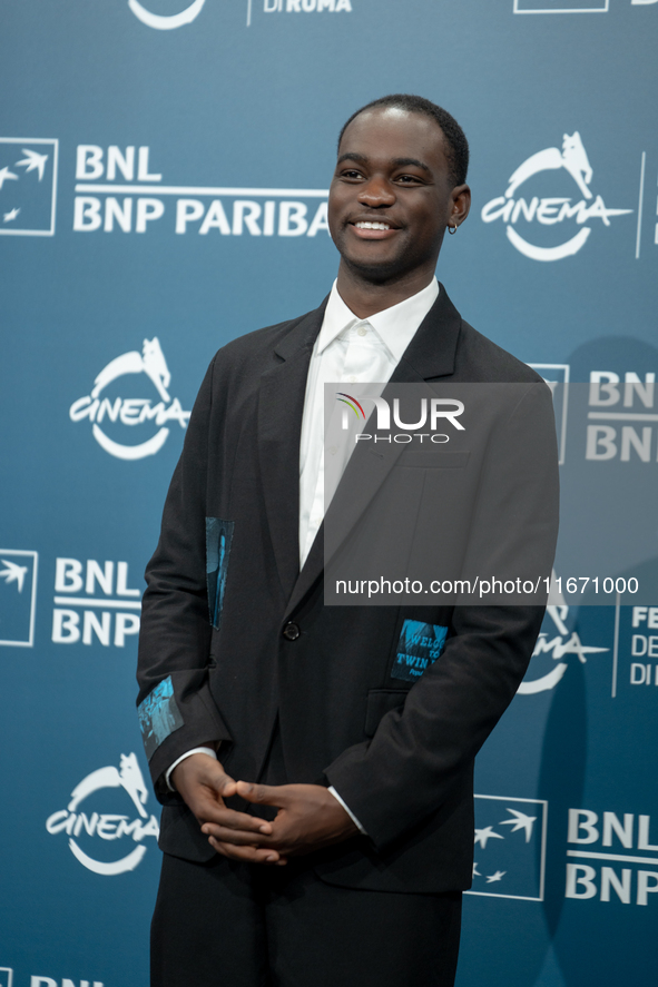 Ethan Herisse attends the ''Nickel Boys'' photocall at Auditorium Parco Della Musica in Rome, Italy, on October 16, 2024. 