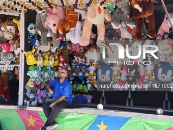 Carnival games take place during the 180th annual Markham Fall Fair in Markham, Ontario, Canada, on October 5, 2024. (