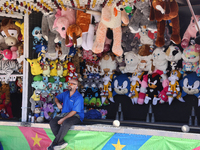 Carnival games take place during the 180th annual Markham Fall Fair in Markham, Ontario, Canada, on October 5, 2024. (