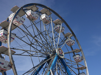 Rides take place during the 180th annual Markham Fall Fair in Markham, Ontario, Canada, on October 5, 2024. (