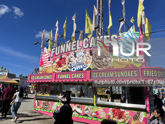 Funnel cakes are for sale during the 180th annual Markham Fall Fair in Markham, Ontario, Canada, on October 5, 2024. (