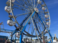 Rides take place during the 180th annual Markham Fall Fair in Markham, Ontario, Canada, on October 5, 2024. (