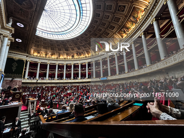 The French Parliament holds question time in Paris, France, on October 16, 2024. 