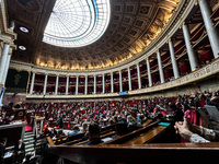 The French Parliament holds question time in Paris, France, on October 16, 2024. (