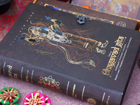 The Bhagavad Gita is displayed during the Sree Ganesh Chaturthi Mahotsav festival in Brampton, Ontario, Canada, on September 14, 2024. Ganes...