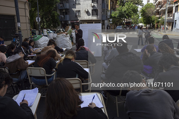 Public classes at the Faculty of Philosophy and Letters UBA in Buenos Aires, Argentina, on october 15, 2024. 