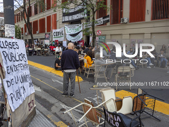 Public classes at the Faculty of Philosophy and Letters UBA in Buenos Aires, Argentina, on october 15, 2024. (