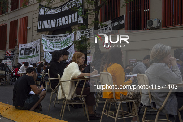 Public classes at the Faculty of Philosophy and Letters UBA in Buenos Aires, Argentina, on october 15, 2024. 