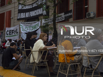 Public classes at the Faculty of Philosophy and Letters UBA in Buenos Aires, Argentina, on october 15, 2024. (