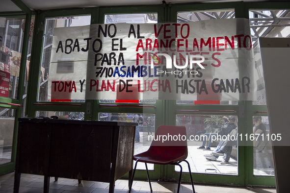 Public classes at the Faculty of Philosophy and Letters UBA in Buenos Aires, Argentina, on october 15, 2024. 