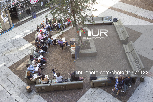 Public classes at the Faculty of Philosophy and Letters UBA in Buenos Aires, Argentina, on october 15, 2024. 