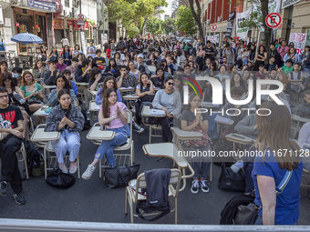 Public classes at the Faculty of Philosophy and Letters UBA in Buenos Aires, Argentina, on october 15, 2024. (