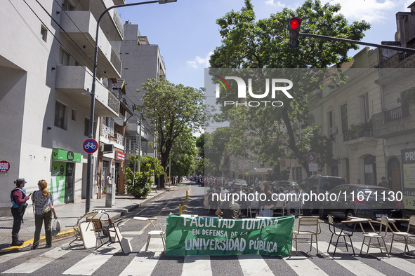 Public classes at the Faculty of Philosophy and Letters UBA in Buenos Aires, Argentina, on october 15, 2024. 