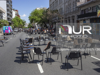 Occupation of the Faculty of Psychology at UBA in Buenos Aires, Argentina, on october 15, 2024. (