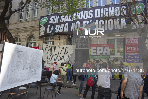 Occupation of the Faculty of Psychology at UBA in Buenos Aires, Argentina, on october 15, 2024. 