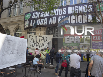 Occupation of the Faculty of Psychology at UBA in Buenos Aires, Argentina, on october 15, 2024. (