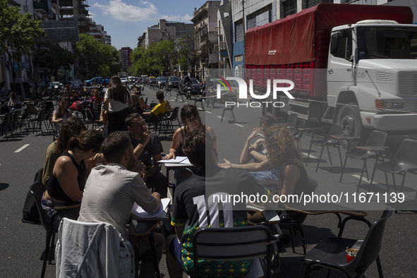 Occupation of the Faculty of Psychology at UBA in Buenos Aires, Argentina, on october 15, 2024. 