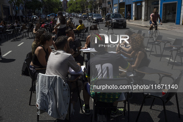 Occupation of the Faculty of Psychology at UBA in Buenos Aires, Argentina, on october 15, 2024. 