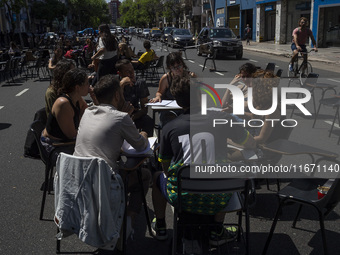 Occupation of the Faculty of Psychology at UBA in Buenos Aires, Argentina, on october 15, 2024. (