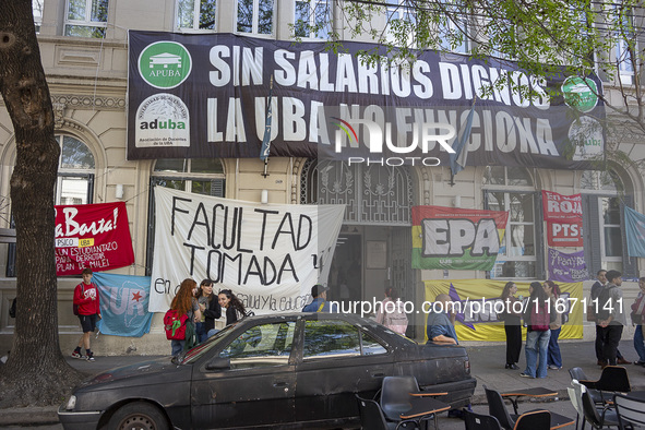 Occupation of the Faculty of Psychology at UBA in Buenos Aires, Argentina, on october 15, 2024. 